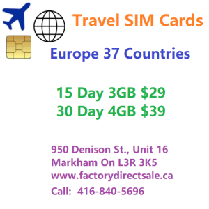 Europe 37 Countries Travel SIM Card